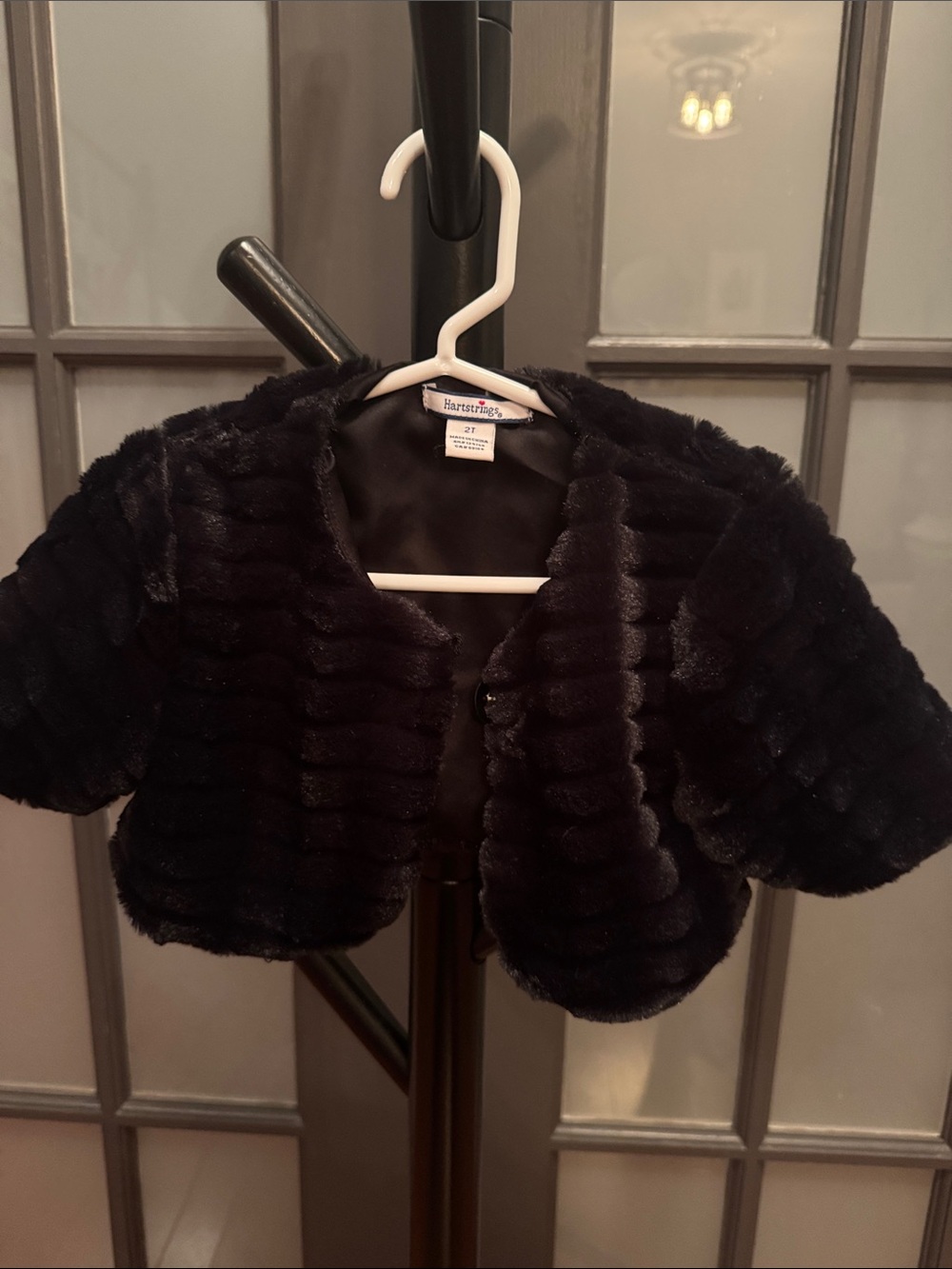 Hartstrings Black Faux Fur Shrug Bolero